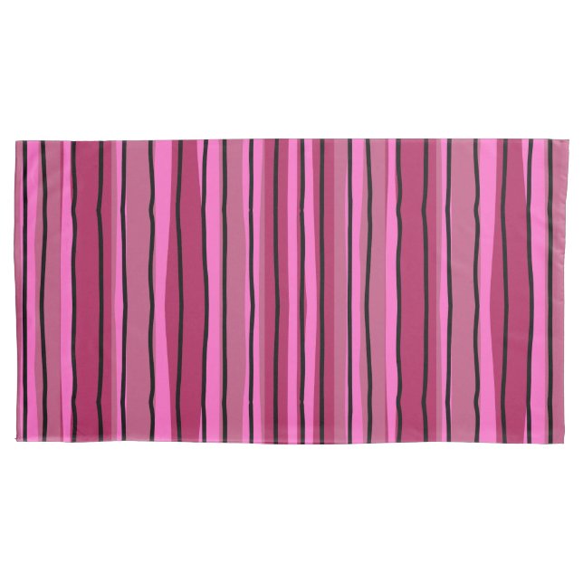 Tiras Pretas e Rosa Quentes com Pop de Grande Cor (Frente-Esquerda)