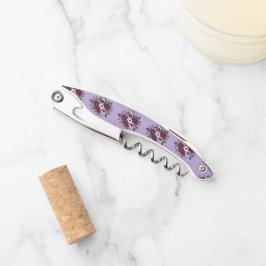 Tire-bouchon de Sommelier - Motif Floral Violet