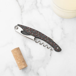 Tire-bouchon gris avec couronne de fleurs