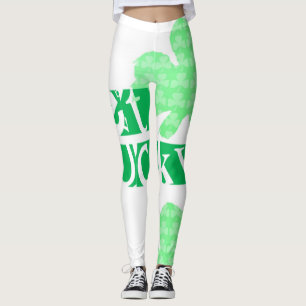 Tire Lucky L Clover Shamrocks St Patty W Leggings