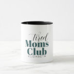 Tired mães Clube Monograma Monograma, caneca de ca<br><div class="desc">... </div>