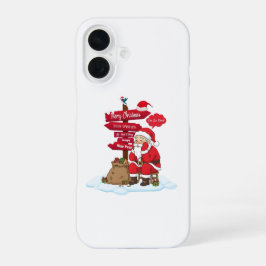 Tired Santa iPhone 16 Slim Fit Case Christmas Gift