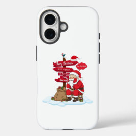 Tired Santa iPhone 16ToughCaseMax Protection Gift