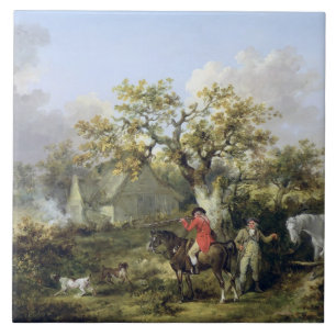 Tiro da perdiz (óleo em canvas)