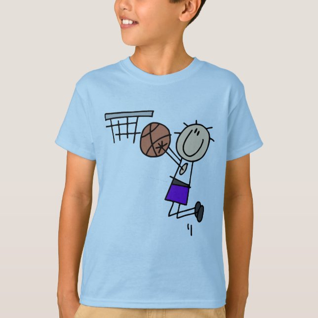 Tiro em suspensão do basquetebol - camiseta e (Frente)