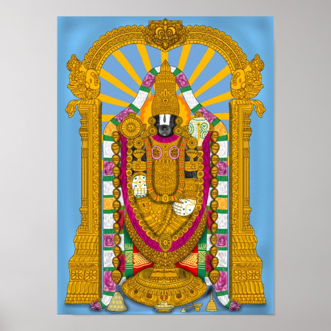 Tirupati Balaji Poster for Home & Wall Decor (Frente)