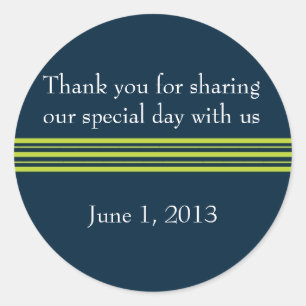 Tisbury - Marinho e Verde - Adesivo redondo