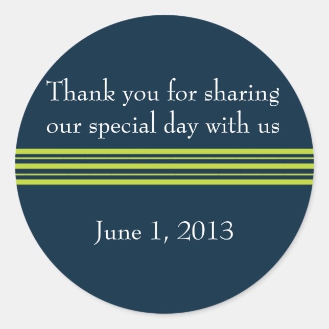 Tisbury - Marinho e Verde - Adesivo redondo (Frente)