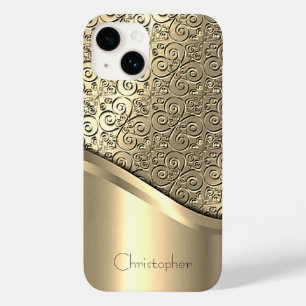 Titânio Dourado Polido Radial Metálico iphone 15