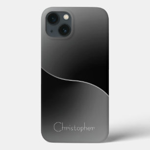 Titânio Impressão de aço inoxidável prateado iphon