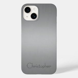 Titânio Impressão de aço inoxidável prateado iphon