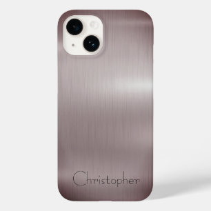 Titanium Brown Stainless Steel Impressão iphone 15