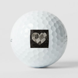 Titleist 2023 Pro V1 Watercolor Black Argyle Heart
