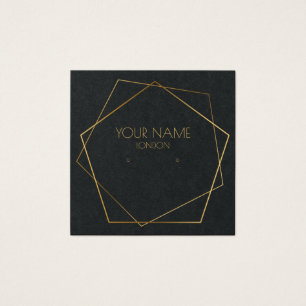 Titular de brinco de ouro geométrico