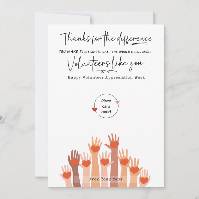 Titular de Cartão Presente Semana de Apreciação do (Frente)