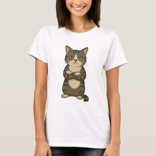 Título: Atitude do Gato Mal-Humorado – Camiseta de