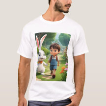 Título Camiseta Divertida de Personagem de Desenh