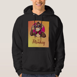 Título: Camiseta Gráfica de Macaco de Desenho Anim