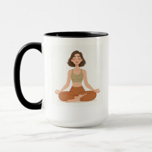 Título Caneca de Ioga Minimalista Terracota Boho