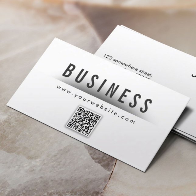 Título em negrito Código QR - Cartão de visita de  (Criador carregado)