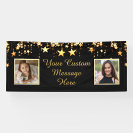 Título Personalizado Ocasião Preto Dourado Estrela
