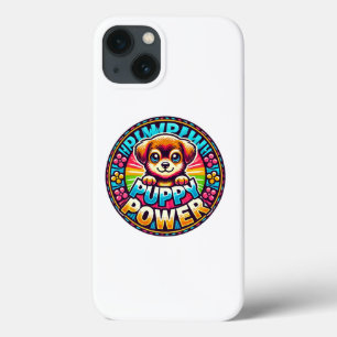 Título: Puppy Power - Cute & Colorful Dog T-shirt 