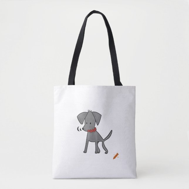 Título: "Surreal Puppy Design Tote Bag - Spiked Co (Frente)