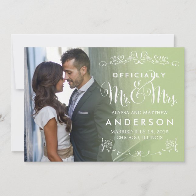 Títulos Oficiais Anúncio de Casamento - Sage (Frente)