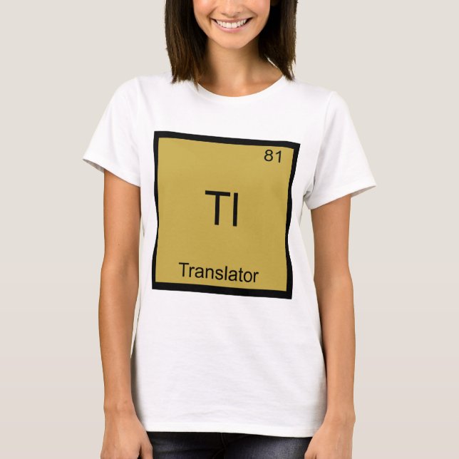 Tl - Camiseta do Símbolo do Elemento Químico Diver (Frente)