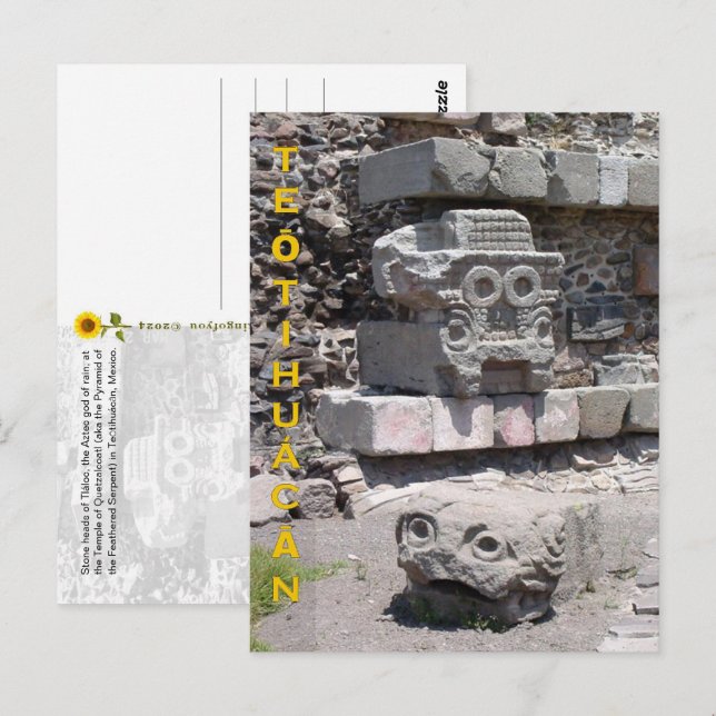 Tláloc, Teōtihuácān, México - cartão postal (Frente/Verso)