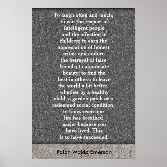 To laugh often and much - art poster (Frente)