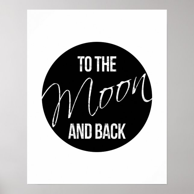 To the moon and back quote Love poster (Frente)