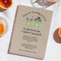 Toadally no © do convite do casamento do sapo do