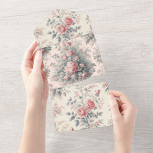 Toalete Vitoriano Floral Rosa Francês