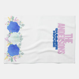 Toalha Abstrato Azul de Aquarela