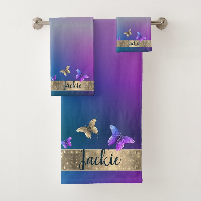 Toalha Azul Borboleta (Insitu)