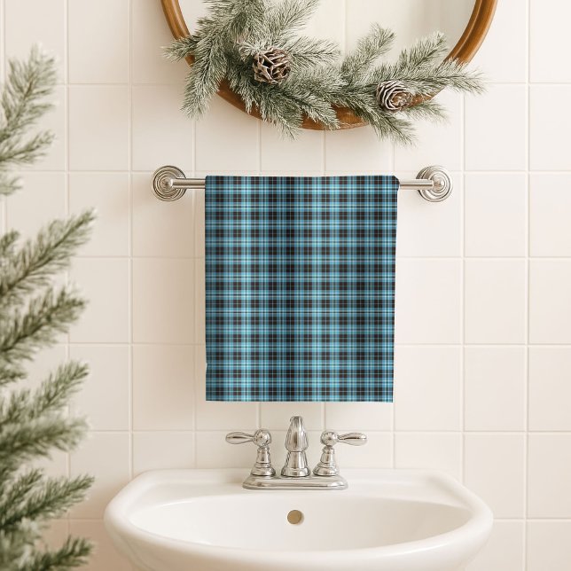 Toalha Azul Cinza Chic – Presente Atemporal para o (Chic Blue Grey Towel – Timeless Gift for His Style)