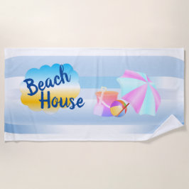 Toalha Blue and Pink Beach House