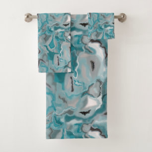 Toalha com um padrão de abstrato de cinza de de