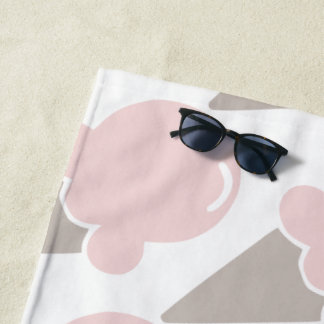 Toalha cor-de-rosa de morango sorvete