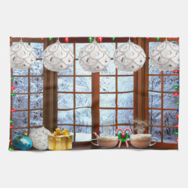 Toalha da cozinha da neve de Natal