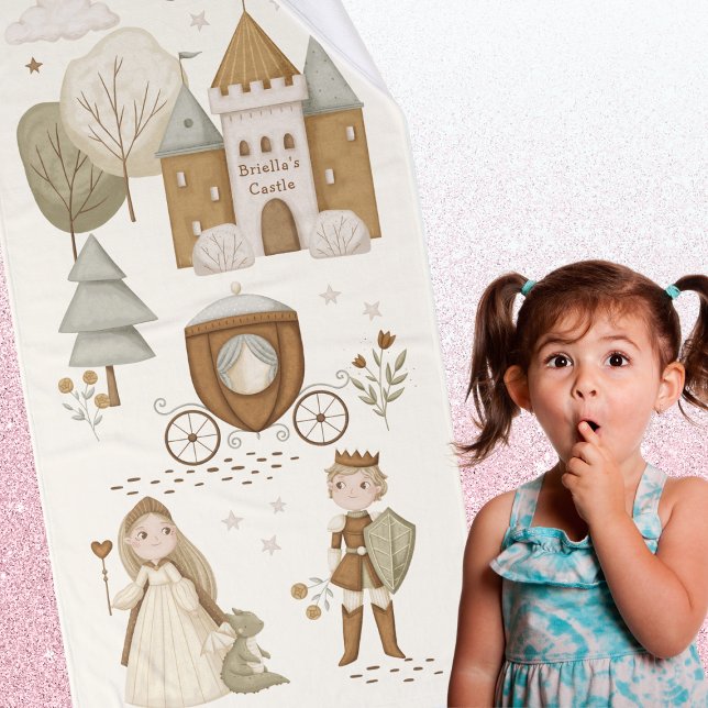 Toalha da princesa de Fada, com nome (Criador carregado)