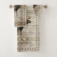 Toalha de alce de madeira russa