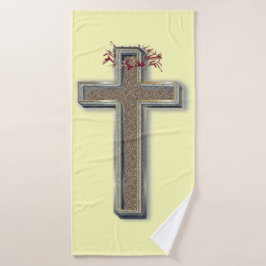 Toalha de Banheira Cruzada Definir fundo amarelo