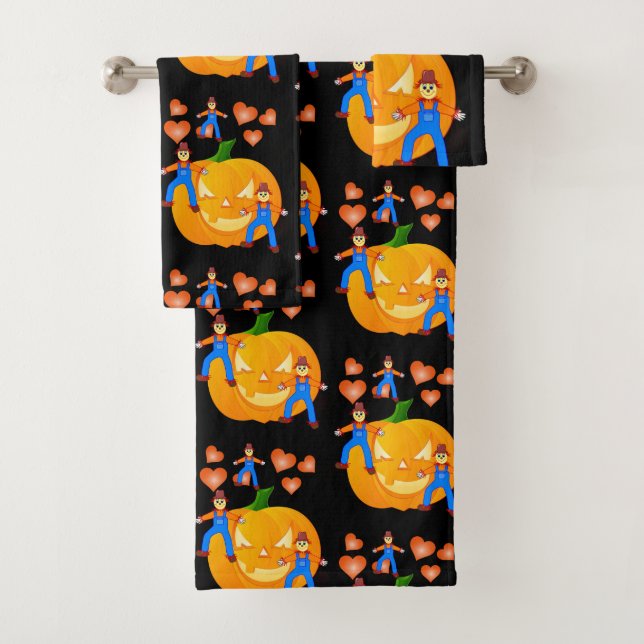 Toalha de Banheiro Define Halloween, Pumpkin (Insitu)