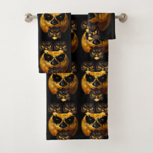 Toalha de Banheiro Define Halloween, Pumpkin