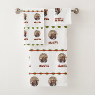 Toalha de Banheiro Define o Natal