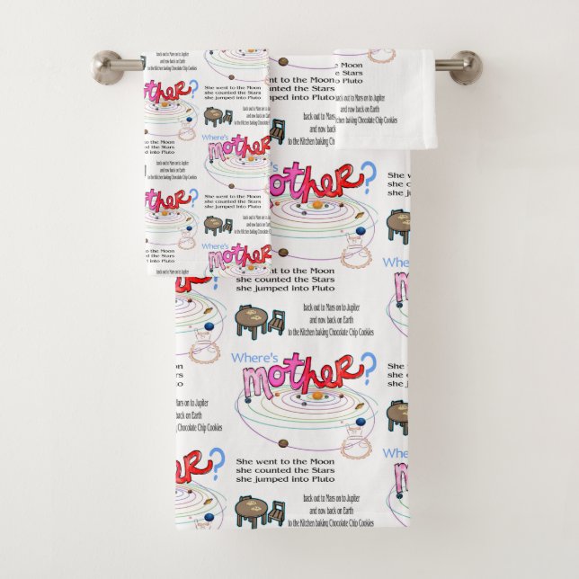 Toalha de Banheiro Onde Está A Mãe? (Insitu)