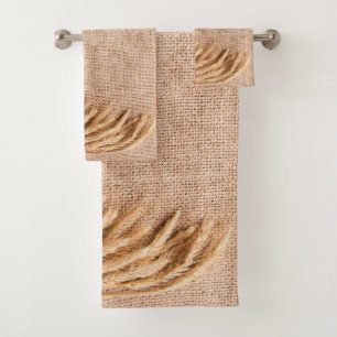 Toalha de banheiro põe trigo no Burlap Sack Count