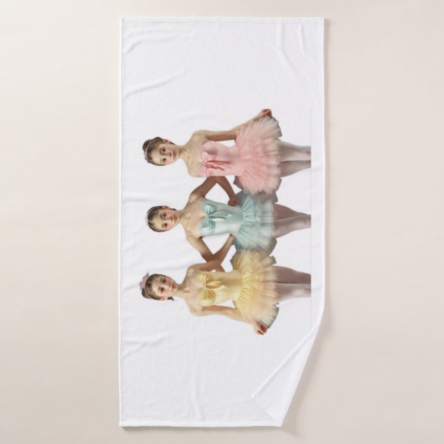 Toalha De Banho 3 bailarinas en tonos suaves Toalla (Toalha de Banho)